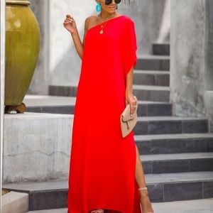 Strike A Pose One Shoulder Maxi Dress